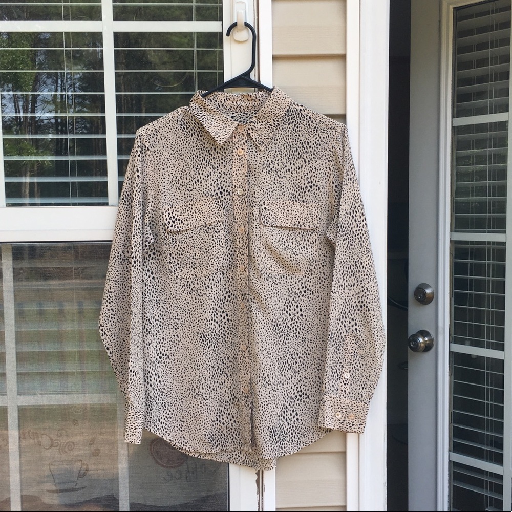 Equipment Femme animal print loose fit blouse